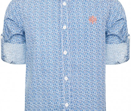 ΠΟΥΚΑΜΙΣΟ  με  κουμπί στο μανίκι για μετατροπή σε κοντομάνικο