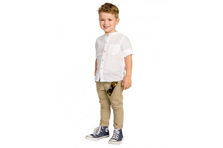 Ελαστικό παντελόνι chinos με ζώνη σε slim γραμμή 