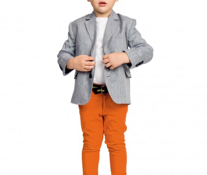  Ελαστικό παντελόνι  chinos με ζώνη σε slim γραμμή 