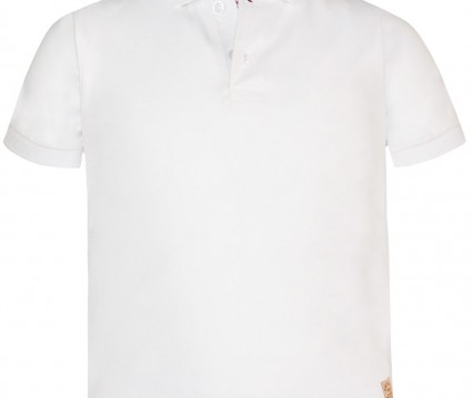 Πόλο μπλούζα με tapes στα μανίκια ΛΕΥΚΟ