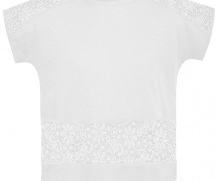 ΜΠΛΟΥΖΑ ΚΟΡΙΤΣΙ με λεπτομέρεια  δαντέλα  ΛΕΥΚΟ