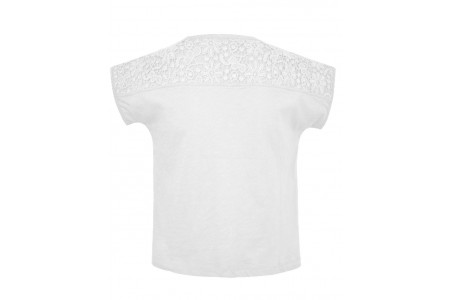 ΜΠΛΟΥΖΑ ΚΟΡΙΤΣΙ με λεπτομέρεια  δαντέλα  ΛΕΥΚΟ