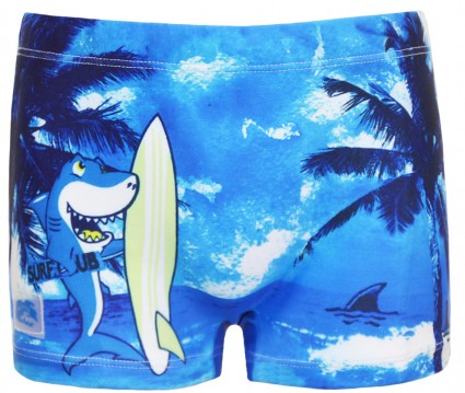 Μαγιώ τύπου μπόξερ με τύπωμα καρχαρίας