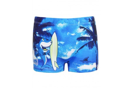 Μαγιώ τύπου μπόξερ με τύπωμα καρχαρίας