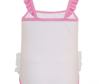 Μαγιώ ολόσωμο ριγέ τύπωμα κύκνοι