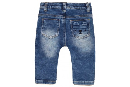 Σετ παντελόνι τζην με διακοσμητικό κορδόνι και ρυθμζόμενο λάστιχο μέσης εσωτερικά και μπλούζα τύπωμα