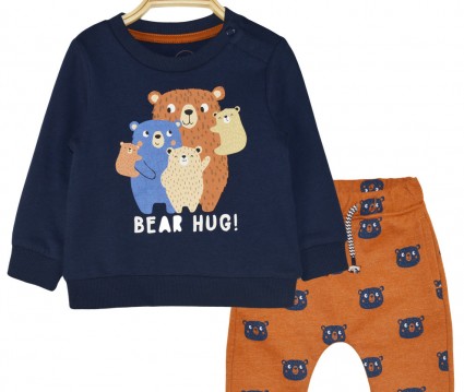 Σετ παντελόνι φούτερ με εμπριμέ μοτίβο και μπλούζα τύπωμα