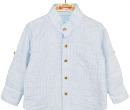 Σετ σορτς με ρυθμιζόμενο λάστιχο μέσης & τιράντες και πουκάμισο με γιακά μάο