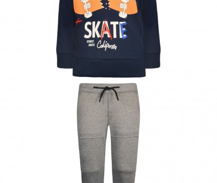 Φόρμα φούτερ με τύπωμα skate board