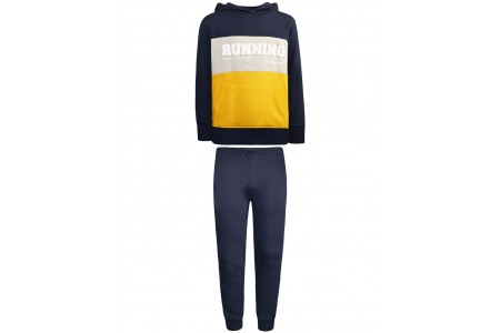 Φόρμα με κουκούλα και διακοσμητικό εσωτερικό κορδόνι με τύπωμα