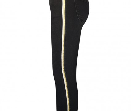 Παντελόνι τζην ελαστικό με tape στο πλάι και ρυθμιζόμενο λάστιχο μέσης εσωτερικά