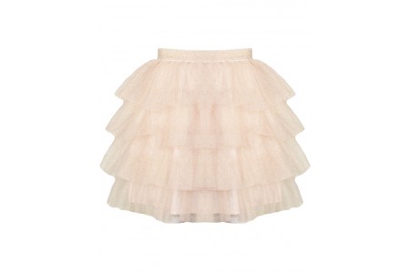 Φούστα τούλι με βολάν και χρυσές λεπτομέρειες