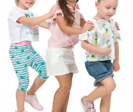 Σετ κολάν και μπλούζα τύπωμα φλαμίνγκο ΚΟΡΙΤΣΙ