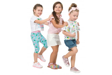 Σετ κολάν και μπλούζα τύπωμα φλαμίνγκο ΚΟΡΙΤΣΙ