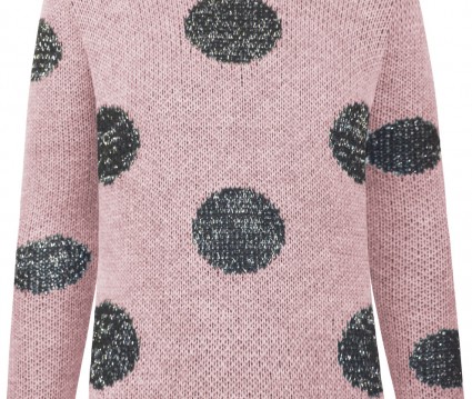 Πουλόβερ με μοτίβο κύκλους ροζ