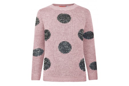 Πουλόβερ με μοτίβο κύκλους ροζ