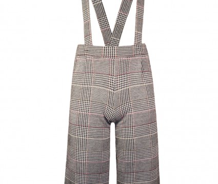 Παντελόνα καρρώ με τιράντες