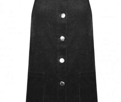 Φόρεμα κοτλέ με μεταλλικά κουμπιά