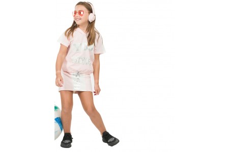 Μπλούζα βαμβακερή με κουκούλα και λάστιχο στο κάτω μέρος