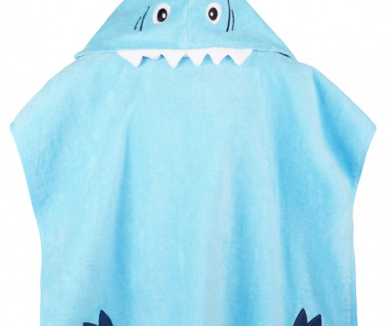 Πετσέτα -πόντσο βαμβακερή σιέλ