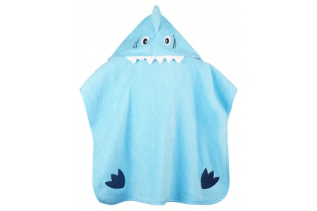 Πετσέτα -πόντσο βαμβακερή σιέλ