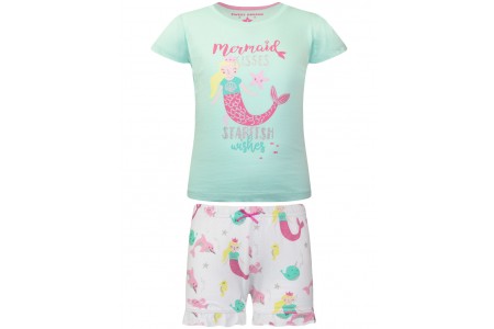 Πυζάμα βαμβακερή τύπωμα γοργόνα