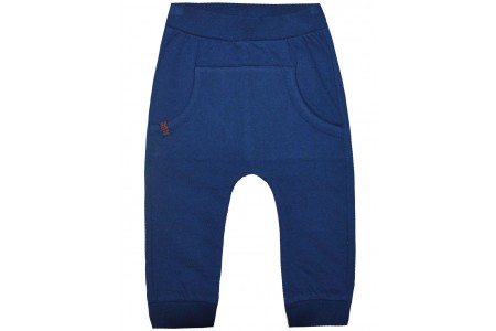 Παντελόνι φούτερ βαμβακερό μονόχρωμο με λάστιχο στη μέση