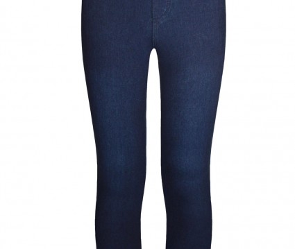 Παντελόνι ελαστικό με πλεκτό λάστιχο στη μέση με μπρονζέ ρίγα