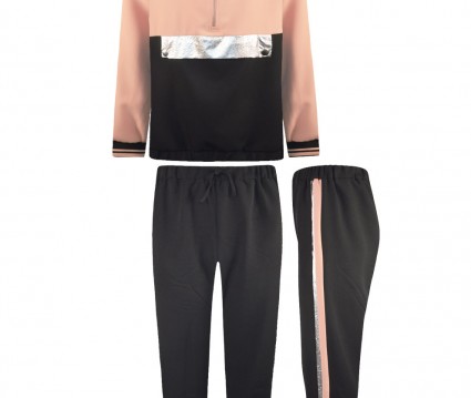 Σετ παντελόνι και μπλούζα με κουκούλα