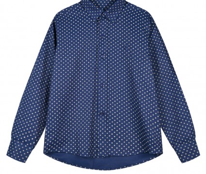 Βαμβακερό πουκάμισο με allover τύπωμα