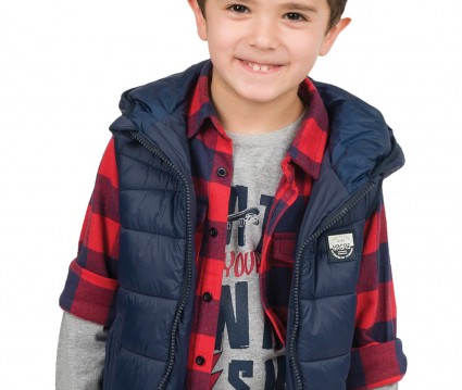 Βαμβακερό καρώ πουκάμισο με τσέπες