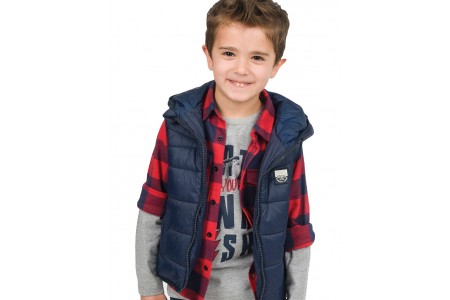 Βαμβακερό καρώ πουκάμισο με τσέπες