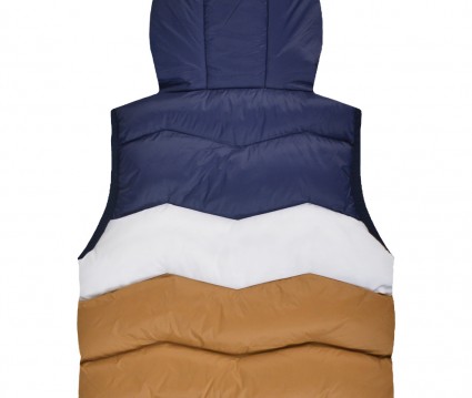 Αμάνικο μπουφάν με κουκούλα για αγόρι καμηλό