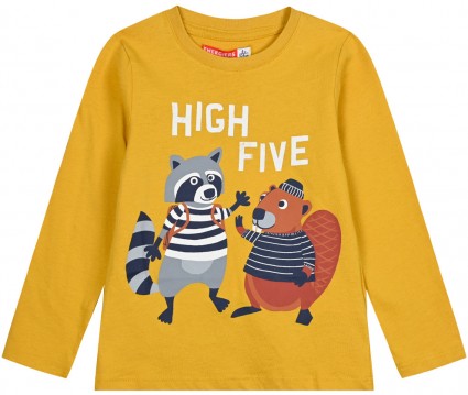 Βαμβακερή μπλούζα μακό με τύπωμα ζωάκια