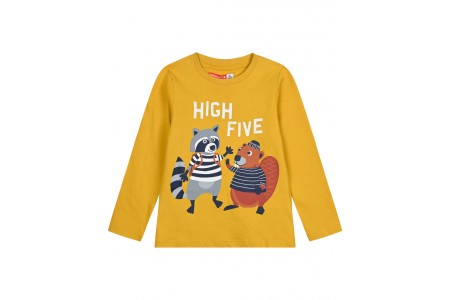 Βαμβακερή μπλούζα μακό με τύπωμα ζωάκια