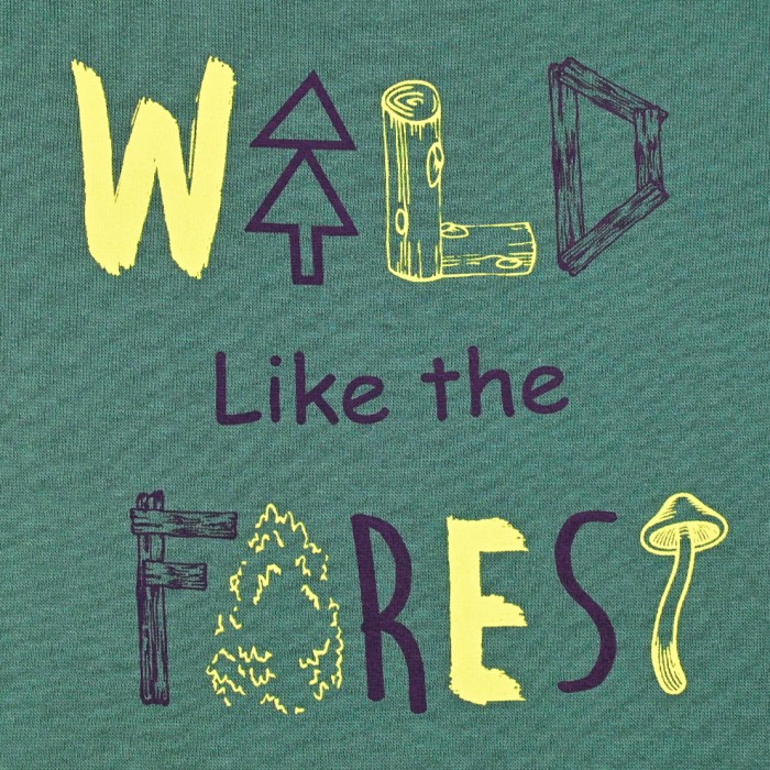  Φούτερ φόρμα με τύπωμα "wild like the forest"