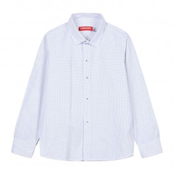 Energiers Basic Line βαμβακερό πουκάμισο για αγόρι. Ιδανικό για παρέλαση λευκό