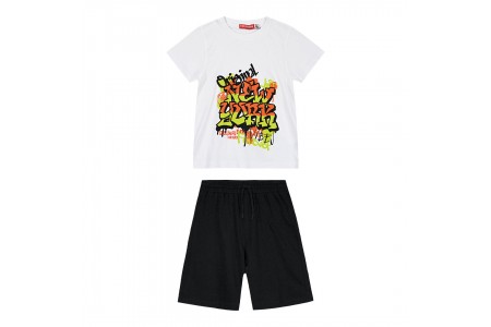 σετ μακό 2 τεμάχια με τύπωμα για αγόρι | ΜΑΥΡΟ