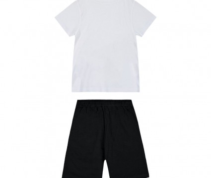 σετ μακό 2 τεμάχια με τύπωμα για αγόρι | ΜΑΥΡΟ