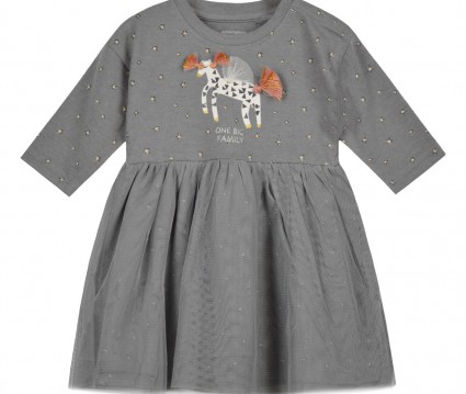 Βρεφικό φόρεμα με αστεράκια και απαλό τούλι 