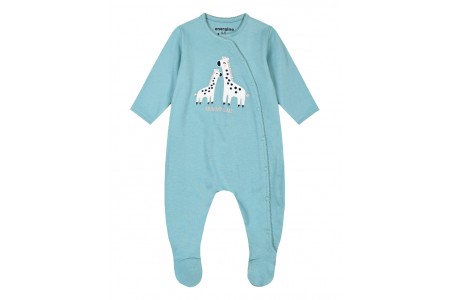 βρεφικό φορμάκι  σχέδιο καμηλοπάρδαλη(μέντα)