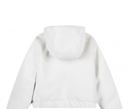 Μπουφάν από συνθετική γούνα με κουκούλα