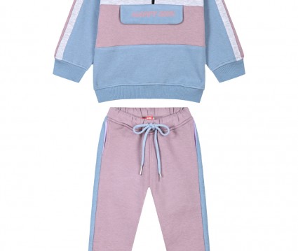 Παιδική φόρμα σετ με τύπωμα μωβέ