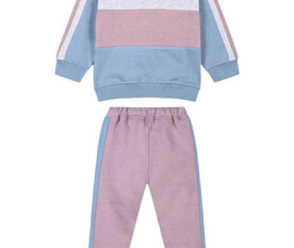 Παιδική φόρμα σετ με τύπωμα μωβέ