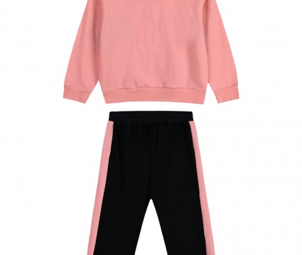 βαμβακερό φούτερ σετ με τύπωμα GIRLS VIBE