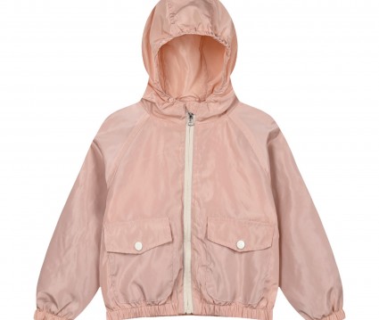 Παιδικό αδιάβροχο μπουφάν για κορίτσι-πούδρα