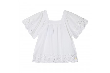 Παιδικό τοπ με κέντημα για κορίτσι | ΛΕΥΚΟ