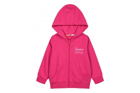 Παιδική ζακέτα με τύπωμα για κορίτσι 100% ΒΑΜΒΑΚΙ φούξια