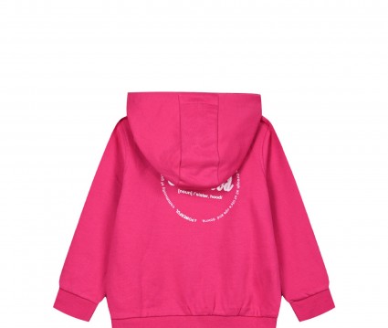 Παιδική ζακέτα με τύπωμα για κορίτσι 100% ΒΑΜΒΑΚΙ φούξια