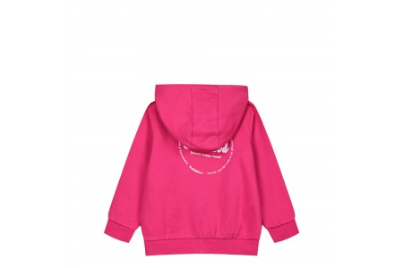 Παιδική ζακέτα με τύπωμα για κορίτσι 100% ΒΑΜΒΑΚΙ φούξια